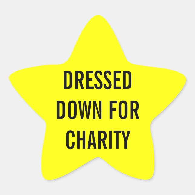 Sticker Étoile Habillé Pour Charity Star (Devant)