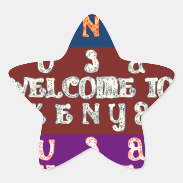 Sticker Étoile Hakuna Matata Bienvenue au Kenya.png (Devant)