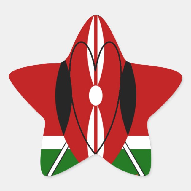 Sticker Étoile Hakuna matata Karaibu Kenya (Devant)