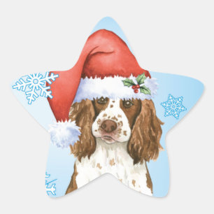 Sticker Étoile Happy Howliday English Springer Spaniel