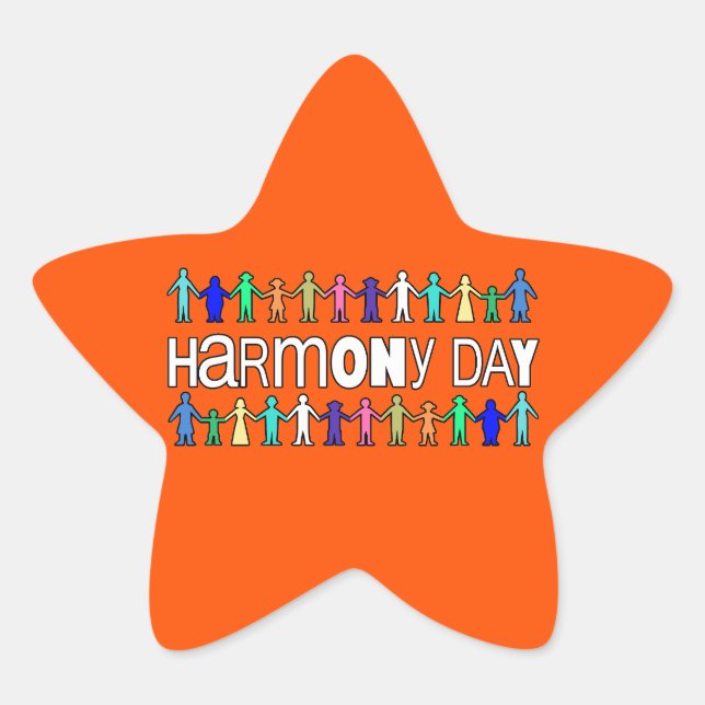 Sticker Étoile Harmony Day Australia  (Devant)