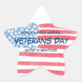 Sticker Étoile Honoring Heroes | Veterans Day Celebration