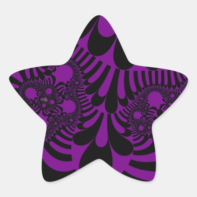 Sticker Étoile Humeur violette et noire (Devant)