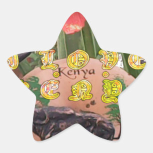 Sticker Étoile I (Coeur) Kenya Buffalo Patch/Print