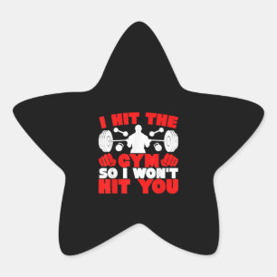 Sticker Étoile I Hit The Gym