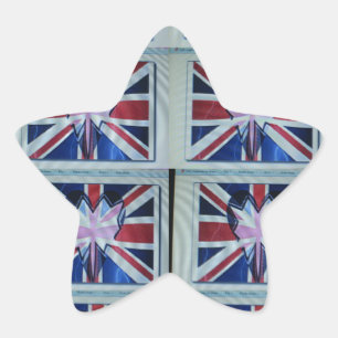 Sticker Étoile I Love England Art Print