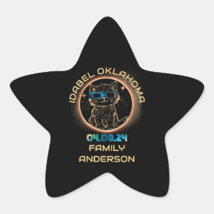 Sticker Étoile Idabel Oklahoma Éclipse Solaire Totale 2024 Amateu