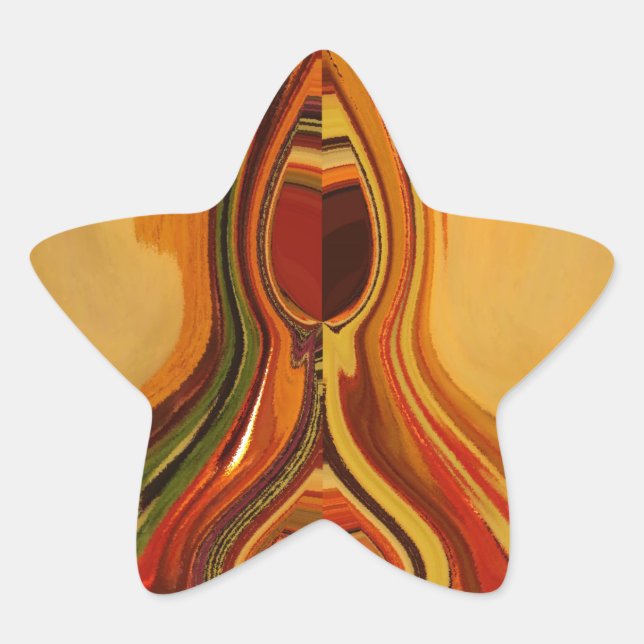 Sticker Étoile Impression Abstraite de l'art de la rotation de la (Devant)