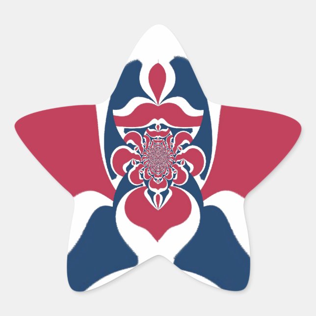 Sticker Étoile Impression Abstraite E.T. (Devant)