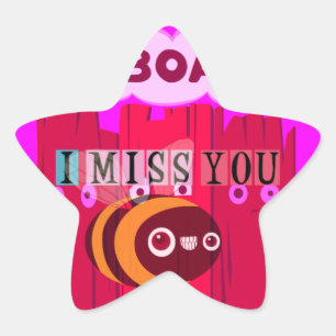 Sticker Étoile Impression d'abeilles