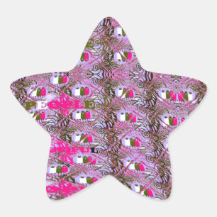 Sticker Étoile Imprimer l'art Motif Abstrait dense et complexe