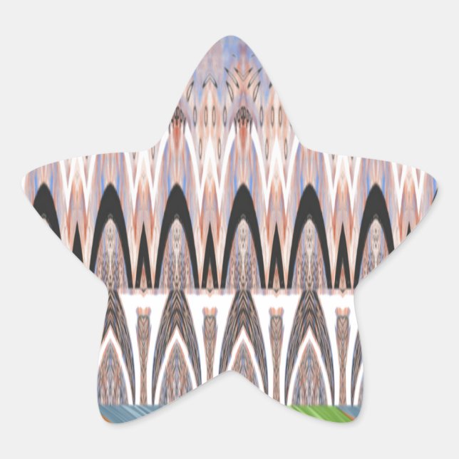Sticker Étoile Imprimer l'art Motif Abstrait Extraordinaire (Devant)