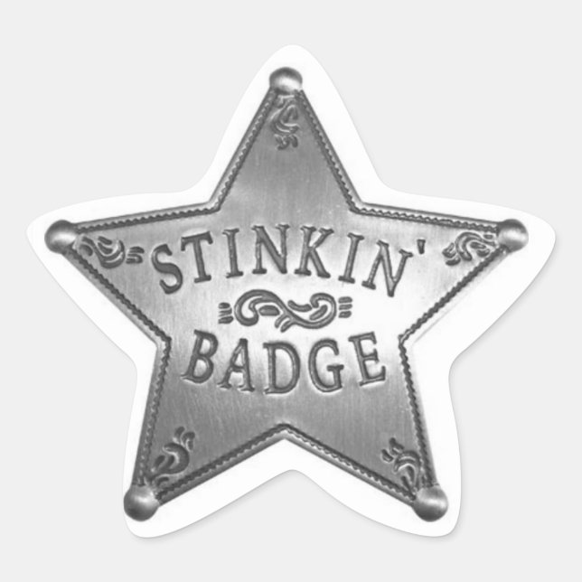 Sticker Étoile Insigne amusant (Devant)