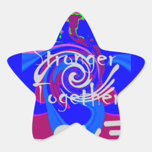 Sticker Étoile Inspiration USA Nous Sommes Forts Ensemble Avec Am