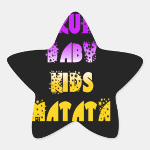 Sticker Étoile Inspiration violet et or fantaisie Hakuna Matata