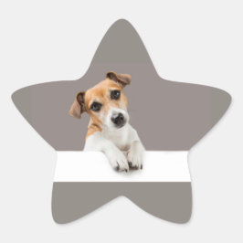 Sticker Étoile Jack Russell chiot sucré adorable bébé