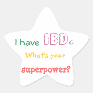 Sticker Étoile J'ai l'IBD. Quel est votre super-pouvoir ? autocol