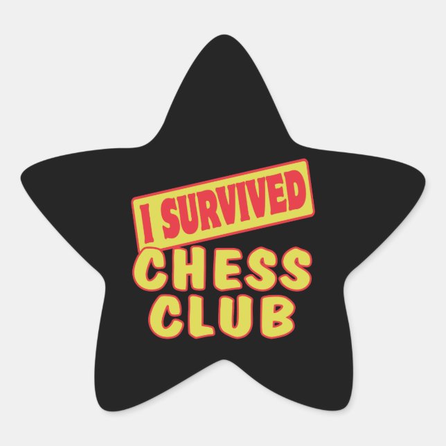 STICKER ÉTOILE J'AI SURVÉCU À CHESS CLUB (Devant)