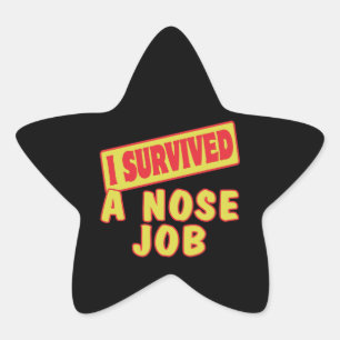 STICKER ÉTOILE J'AI SURVÉCU À UN TRAVAIL DE NEZ