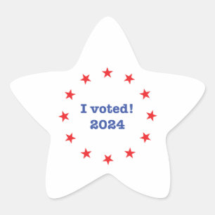 Sticker Étoile J'ai voté ! 2024