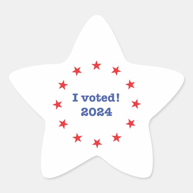Sticker Étoile J'ai voté ! 2024 (Devant)