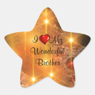 Sticker Étoile J'Aime Mon Merveilleux Frère