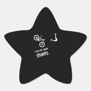 Sticker Étoile Je Fais Mes Propres Stunts Mountain Bike