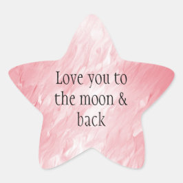 Sticker Étoile Jolie fille rose