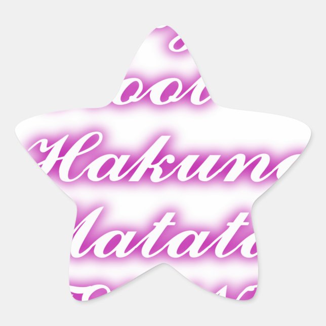 Sticker Étoile Jouer Cool Hakuna Matata .png (Devant)