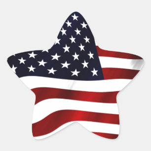 Sticker Étoile Jour de l'indépendance patriotique du drapeau amér