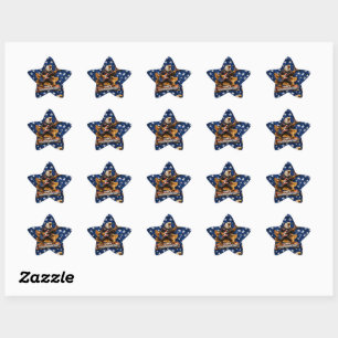 Sticker Étoile Joyeuse fête de l'Indépendance star de description