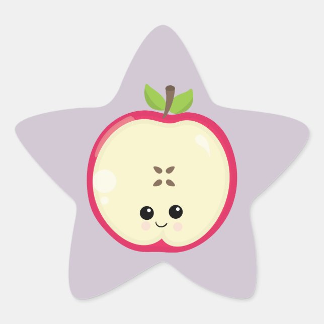Sticker Étoile Joyeux Apple (Devant)