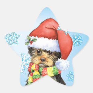Sticker Étoile Joyeux Howlidays Yorkie