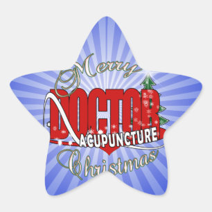 STICKER ÉTOILE JOYEUX NOËL DE DOCTEUR ACUPUNCTURE