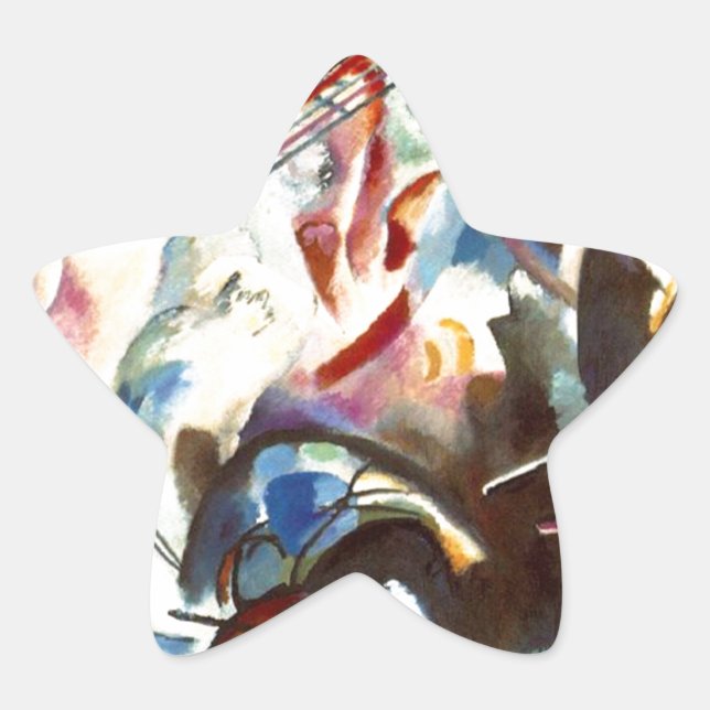 Sticker Étoile Kandinsky Composition Abstraite VI (Devant)