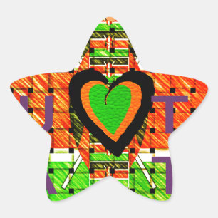 Sticker Étoile Kenya : Toute l'Afrique dans un pays - Drapeau tis
