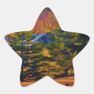 Sticker Étoile Lac Deer & Mt