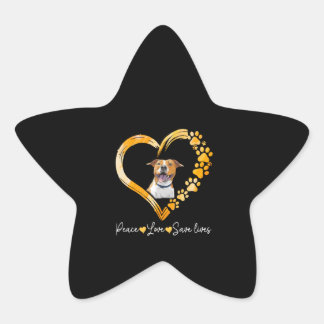 Sticker Étoile L'amour de paix sauve des vies