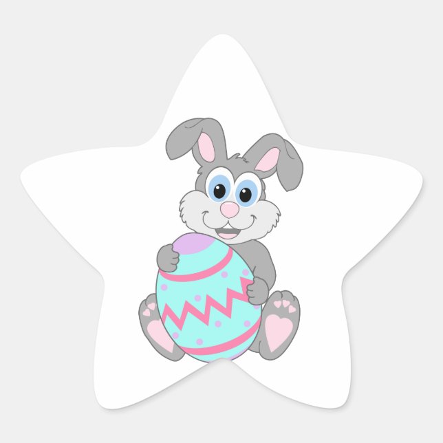 Sticker Étoile Lapin de Pâques (Devant)