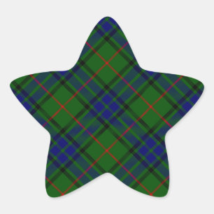 Sticker Étoile Lauder tartan bleu vert plaid