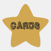 L'autocollant d'étoile marque des cartes
