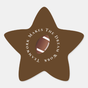 Sticker Étoile Le blanc sur le travail d'équipe Brown fait le tra