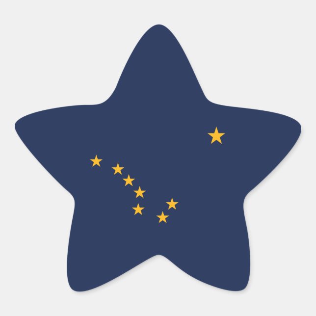 Sticker Étoile Le drapeau de l'Alaska (Devant)
