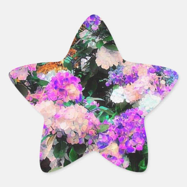 Sticker Étoile Le jardin aux fleurs de maman (Devant)