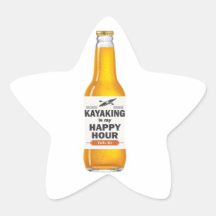 Sticker Étoile Le Kayak Est Mon Heureuse Heure