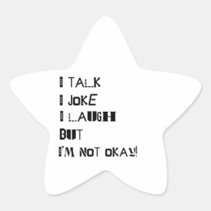 Sticker Étoile Le poids du rire - Sensibilisation à la santé ment