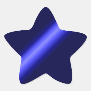 Sticker Étoile Ligne bleue mince