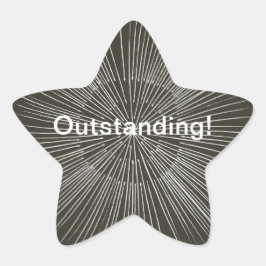 Sticker Étoile Lignes de pulsation blanches exceptionnelles, Stic