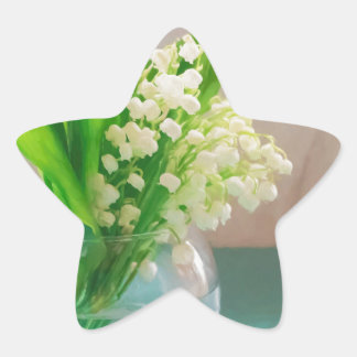 Sticker Étoile Lily of the valley in vase