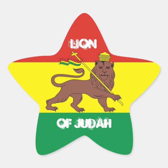 Sticker Étoile LION DE JUDAH (autocollant) (Devant)
